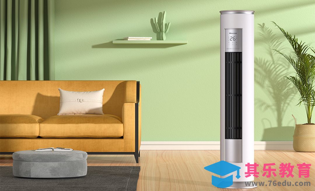 C4D+OC-立式空调场景材质调节[虎课网C4D设计视频教程][产品数码建模MP4教程全集 ]-第1张图片-我要自学网