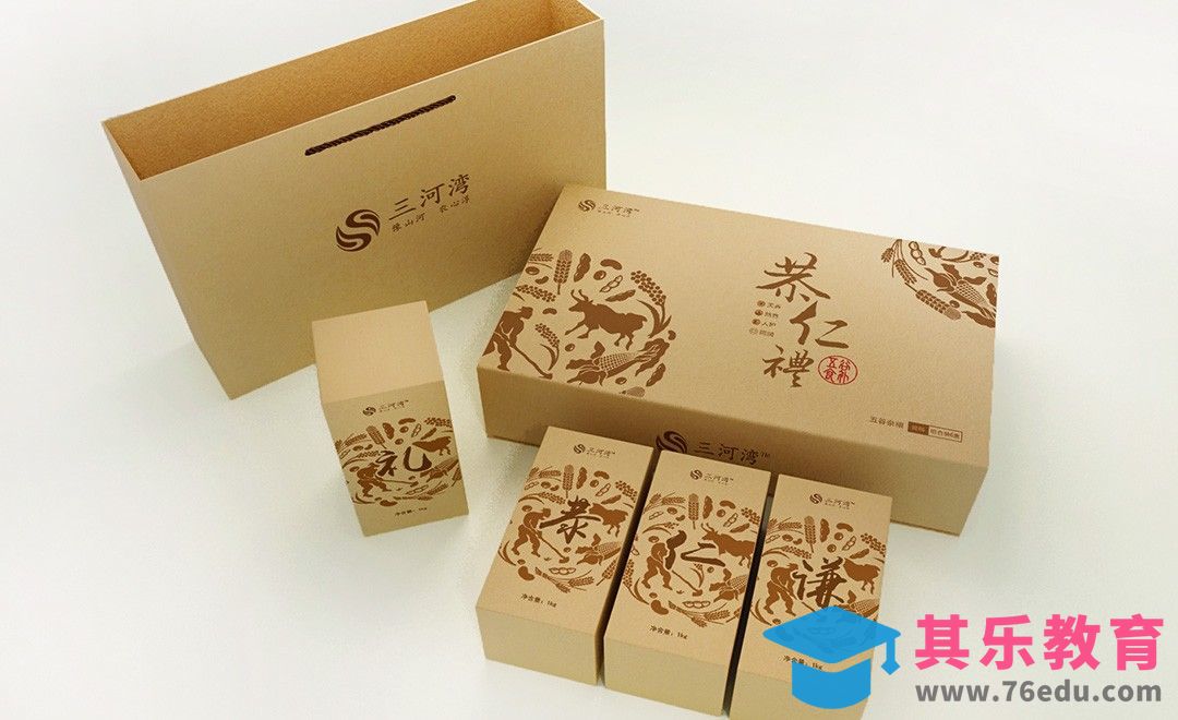 AI-谷物粮食礼盒包装设计[虎课网品牌设计视频教程][logo包装设计教程全集MP4 ]-第1张图片-我要自学网