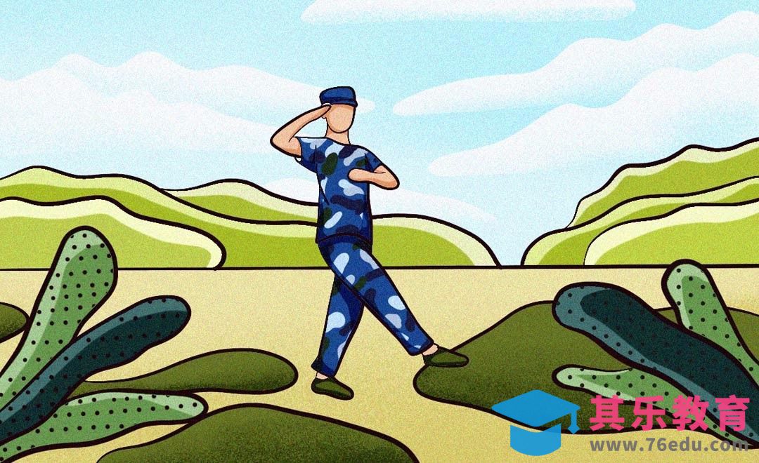 IPAD-板绘插画-开学军训插画[虎课网绘画插画视频教程][ipad商业插画MP4教程全集 ]-第1张图片-我要自学网