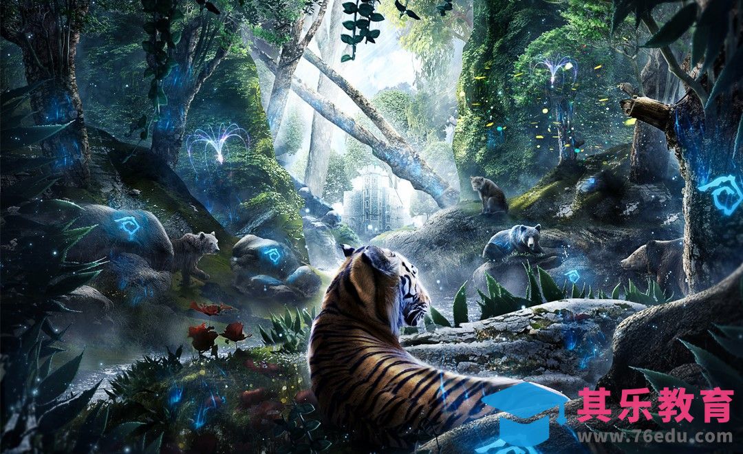 PS-魔法丛林视觉合成[平面设计视频教程][海报设计MP4高清全集 ]-第1张图片-我要自学网