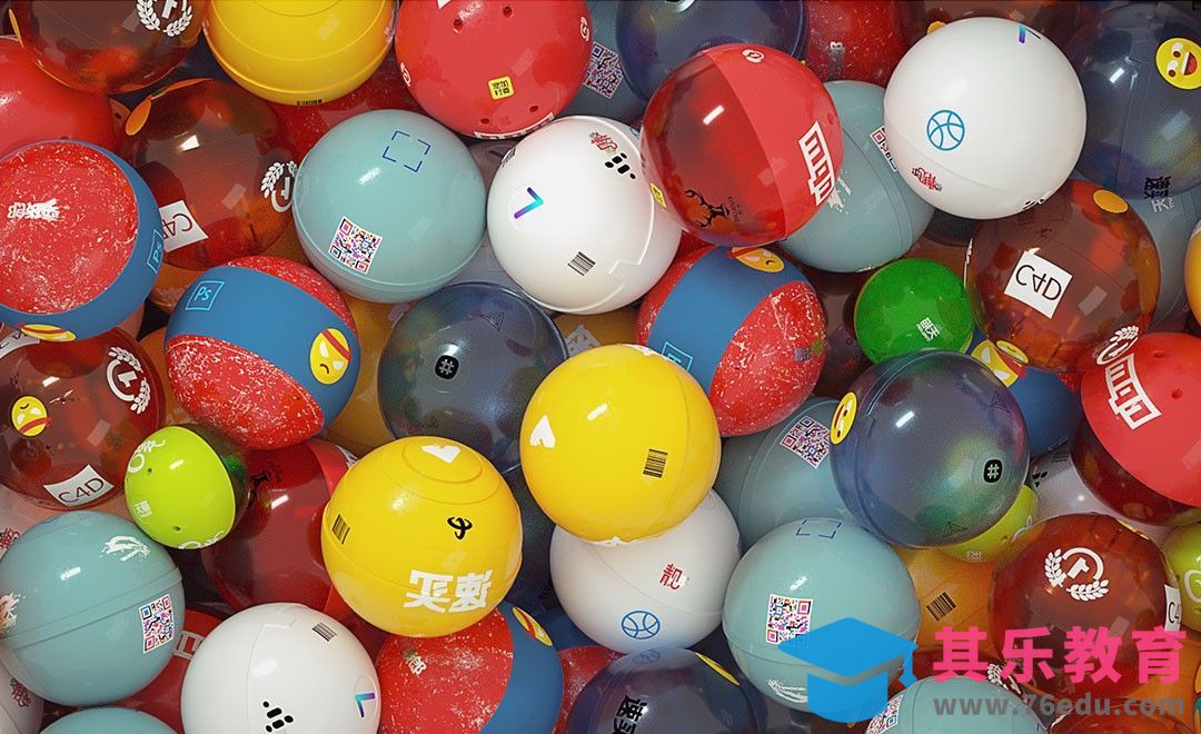 C4D+OC-球体场景制作[虎课网C4D设计视频教程][产品数码建模MP4教程全集 ]-第1张图片-我要自学网