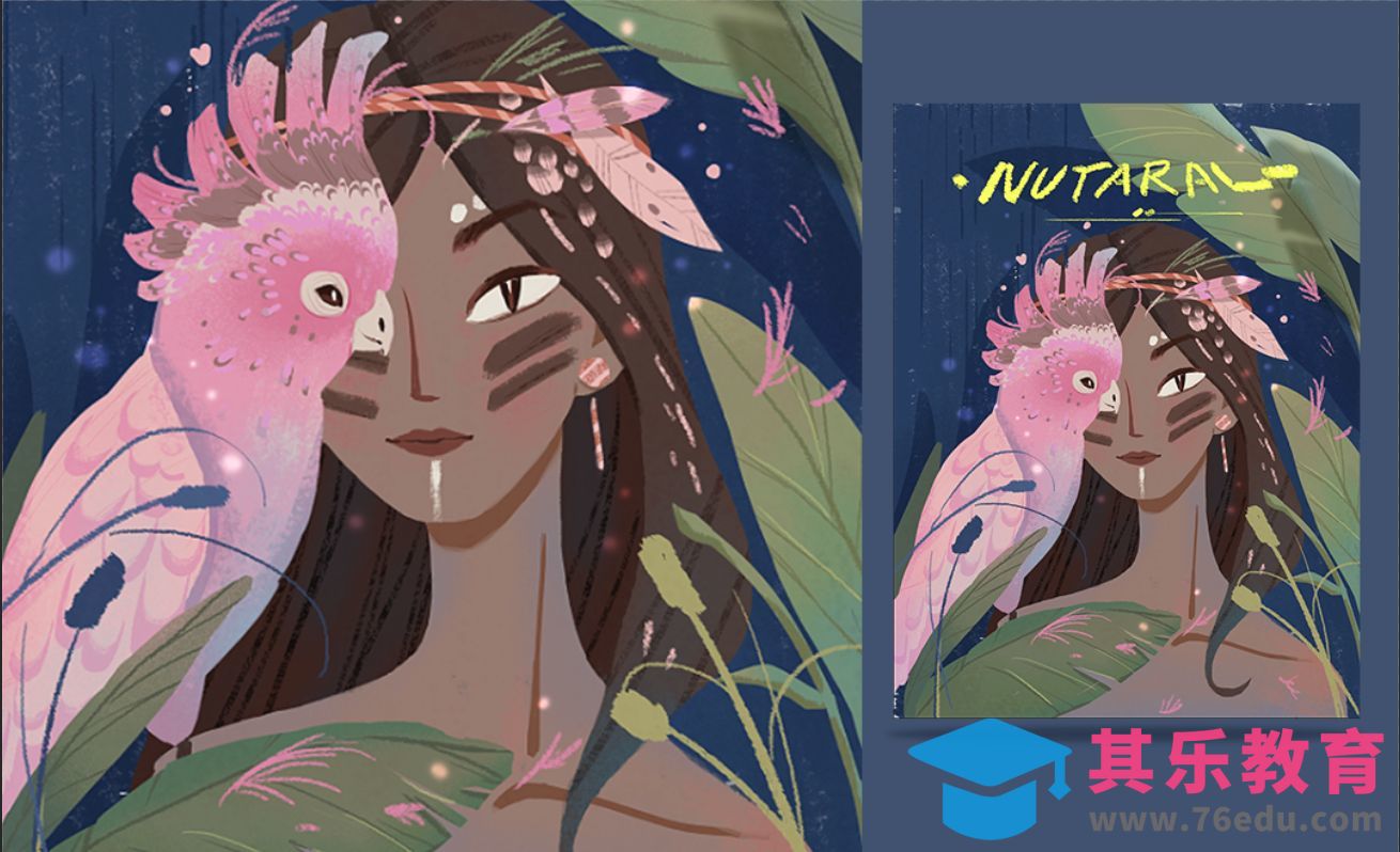 PS-板绘插画-人与自然[虎课网绘画插画视频教程][ipad商业插画MP4教程全集 ]-第1张图片-我要自学网