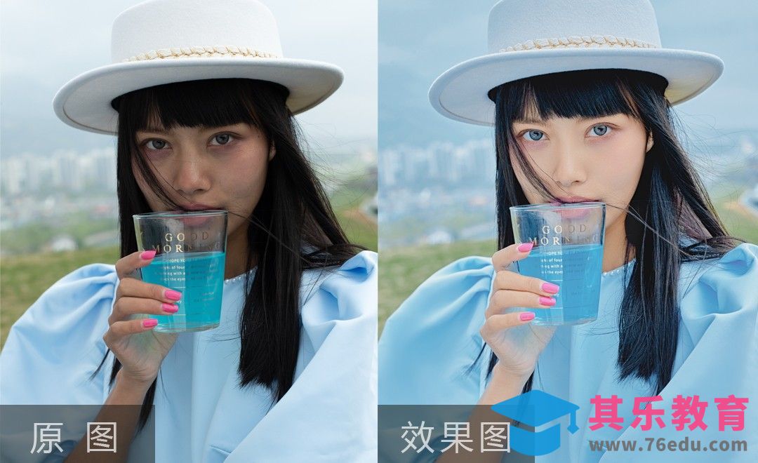 PS-清新蓝色调人像精修[虎课网手机摄影入门视频教程][MP4产品摄影教程全集 ]-第1张图片-我要自学网