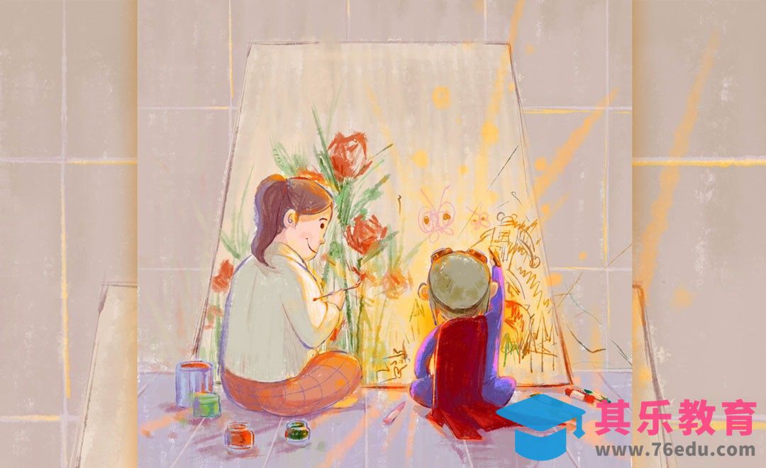 SAI-板绘儿童插画-小孩子画的画是光[虎课网绘画插画视频教程][ipad商业插画MP4教程全集 ]-第1张图片-我要自学网