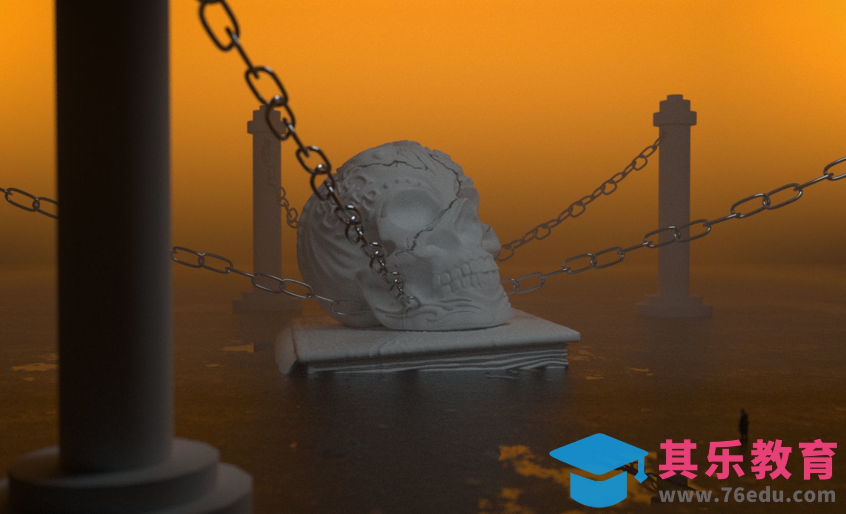 C4D+OC-氛围感写实奇幻场景[虎课网C4D设计视频教程][产品数码建模MP4教程全集 ]-第1张图片-我要自学网