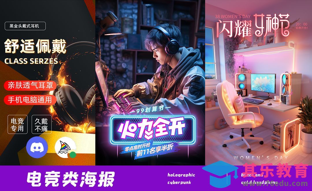 Midjourney-电竞类海报[虎课网AICG人工智能视频教程][MP4高清全集 ]-第1张图片-我要自学网