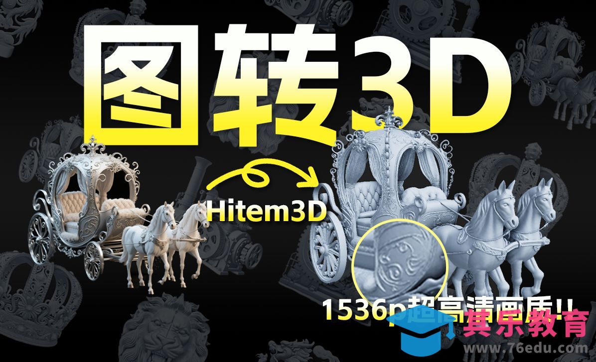 Hitem3D做AI建模细节已达到新高度!一张图直出超高清模型 支持3d打印[虎课网AICG人工智能视频教程][MP4高清全集 ]-第1张图片-我要自学网