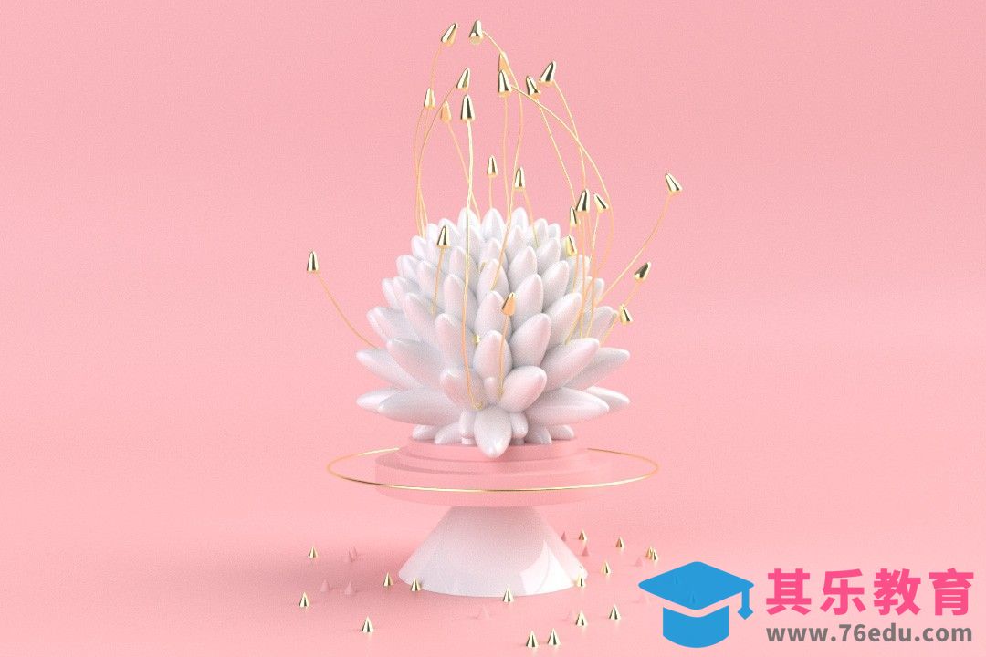 C4D-抽象花朵场景[虎课网C4D设计视频教程][产品数码建模MP4教程全集 ]-第1张图片-我要自学网