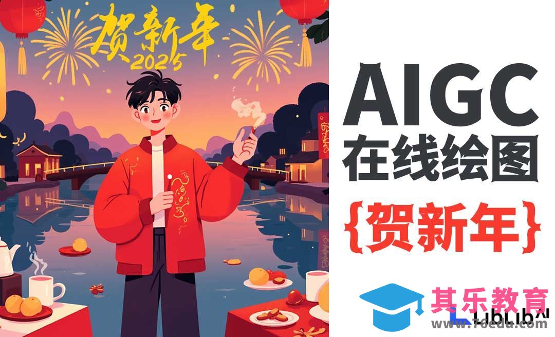 AIGC-liblib在线快速生成图片-贺新年2025[虎课网AICG人工智能视频教程][MP4高清全集 ]-第1张图片-我要自学网