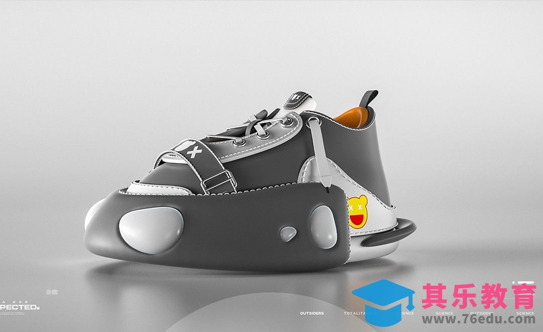 C4D+OC-虚拟卡通鞋子-大体建模[虎课网C4D设计视频教程][产品数码建模MP4教程全集 ]-第1张图片-我要自学网