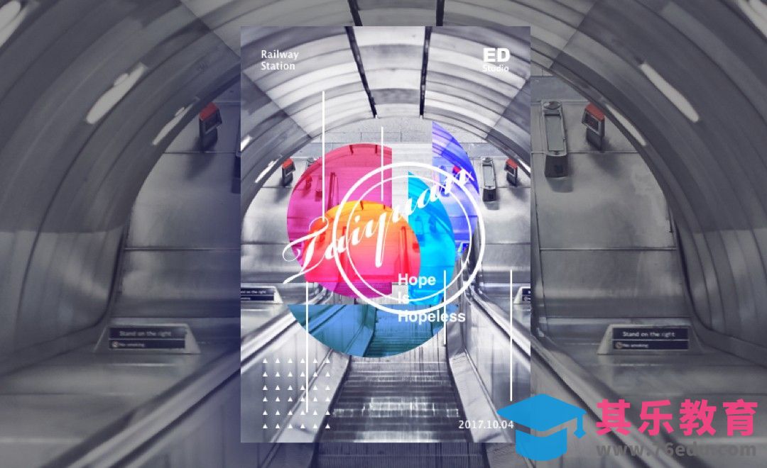 地铁主题海报配色[虎课网平面设计视频教程][图片排版配色MP4高清全集 ]-第1张图片-我要自学网