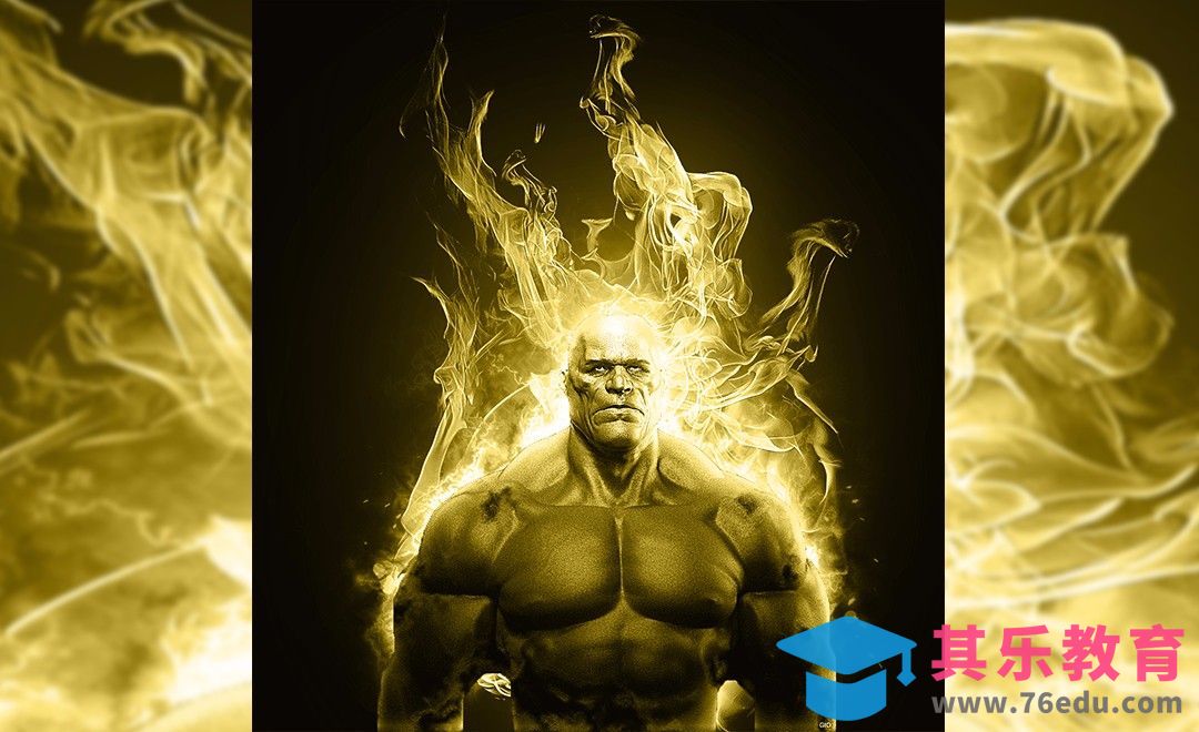 PS-烈焰战神-火焰效果合成[平面设计视频教程][海报设计MP4高清全集 ]-第1张图片-我要自学网