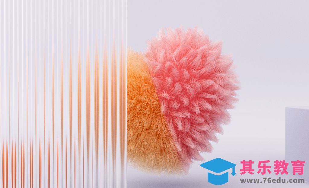 C4D+阿诺德-双拼爱心毛发玻璃场景渲染[虎课网C4D设计视频教程][产品数码建模MP4教程全集 ]-第1张图片-我要自学网