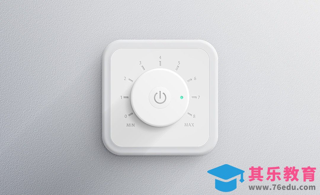 PS-写实开关控制图标[虎课网UI设计视频教程][UI设计教程全集MP4 ]-第1张图片-我要自学网