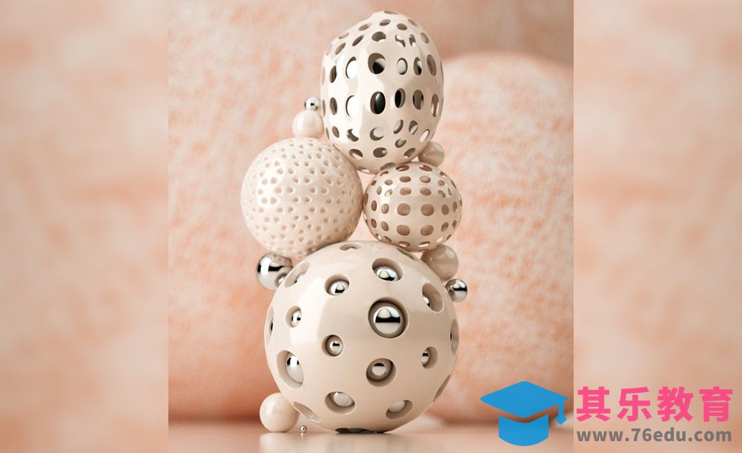 C4D+OC-空洞球体[虎课网C4D设计视频教程][产品数码建模MP4教程全集 ]-第1张图片-我要自学网