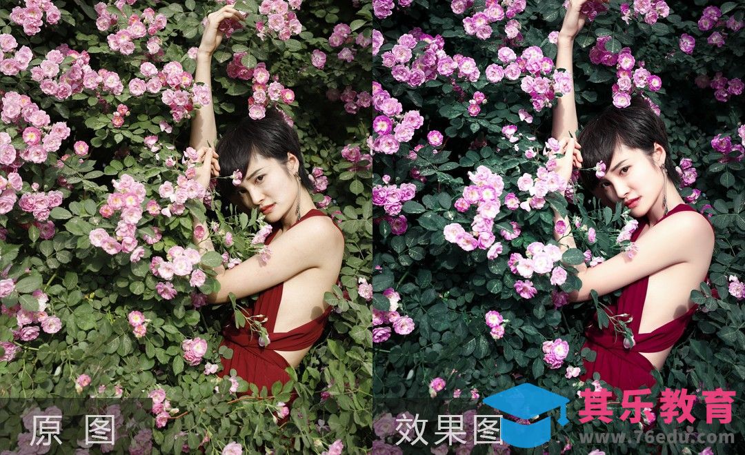 PS-花丛人像写真调色[虎课网手机摄影入门视频教程][MP4产品摄影教程全集 ]-第1张图片-我要自学网