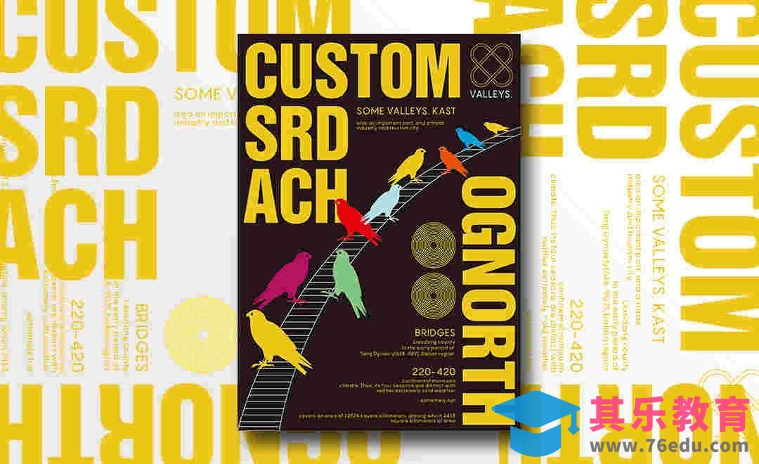 AI-鸟类趣味排版海报[虎课网平面设计视频教程][图片排版配色MP4高清全集 ]-第1张图片-我要自学网