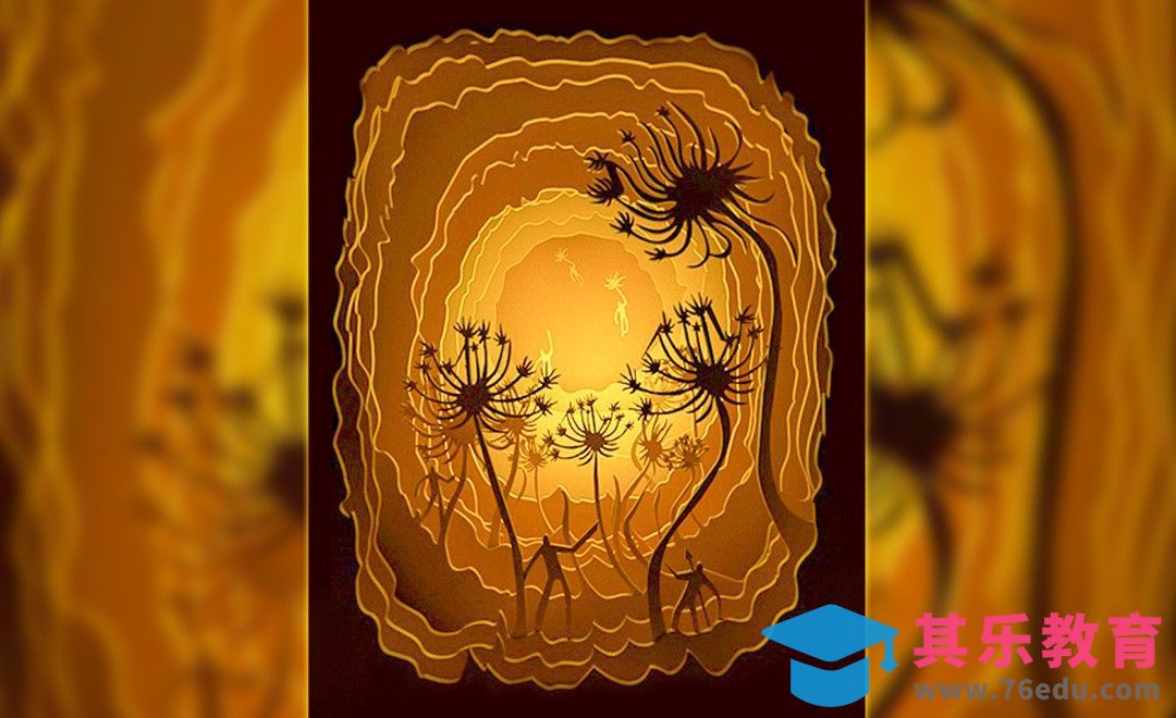 C4D+AI+PS-立体逆光剪纸风插画[虎课网C4D设计视频教程][产品数码建模MP4教程全集 ]-第1张图片-我要自学网