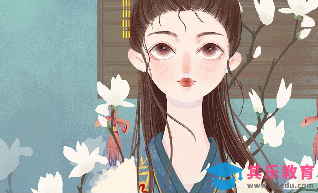 PS-古风人物肌理插画[虎课网绘画插画视频教程][ipad商业插画MP4教程全集 ]-第1张图片-我要自学网