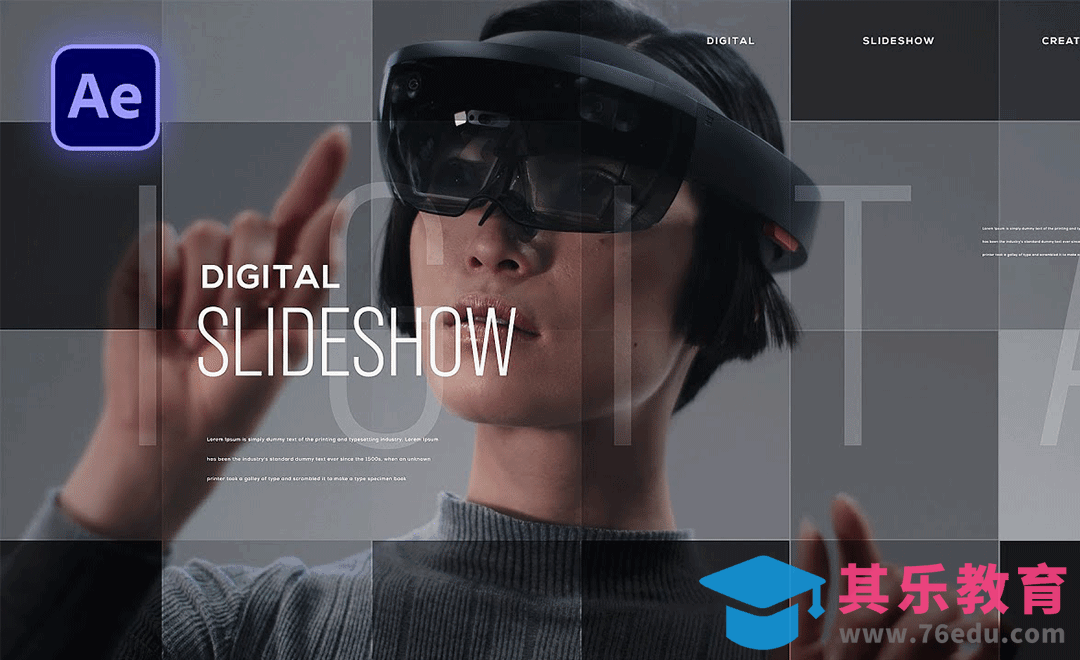 AE-未来感数字幻灯秀动画制作[虎课网最新视频教程][免费高清MP4教程全集 ]-第1张图片-我要自学网