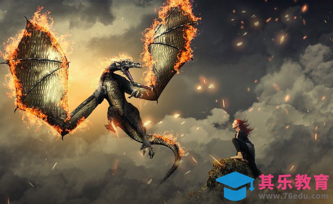 PS-火龙之女-暗黑[平面设计视频教程][海报设计MP4高清全集 ]-第1张图片-我要自学网