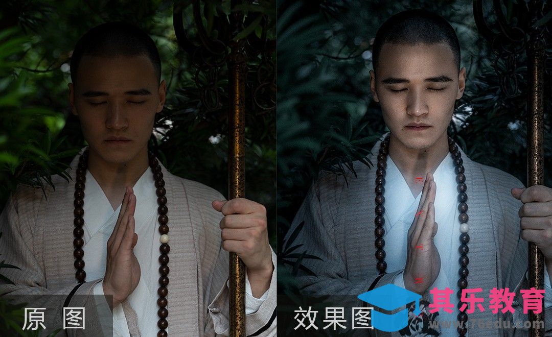 PS-武侠僧侣氛围人像精修[虎课网手机摄影入门视频教程][MP4产品摄影教程全集 ]-第1张图片-我要自学网