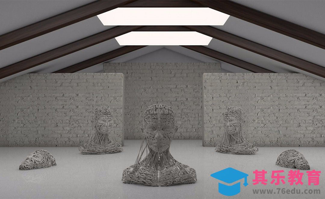 C4D-线条人物雕塑与场景建模[虎课网C4D设计视频教程][产品数码建模MP4教程全集 ]-第1张图片-我要自学网