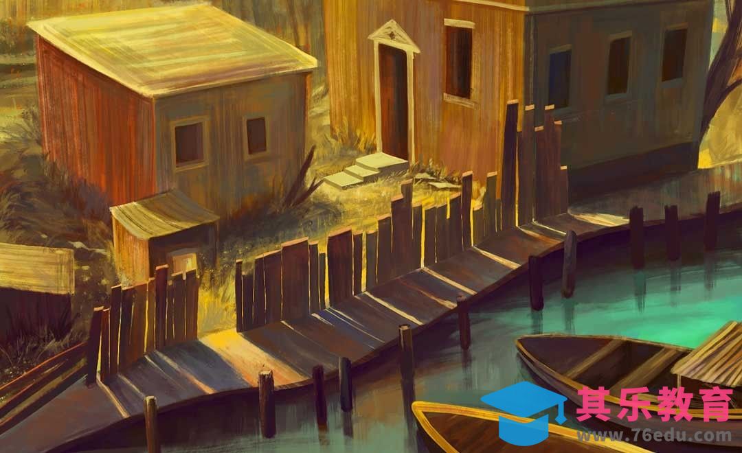 PS-板绘-场景插画-那天午后[虎课网绘画插画视频教程][ipad商业插画MP4教程全集 ]-第1张图片-我要自学网