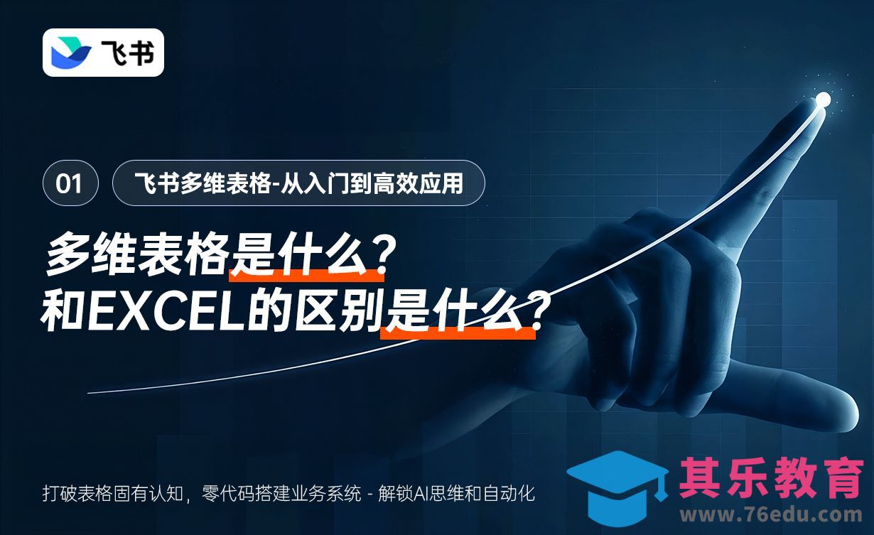 飞书多维表格是什么和excel的区别是什么？- 飞书多维表格[虎课网AICG人工智能视频教程][MP4高清全集 ]-第1张图片-我要自学网