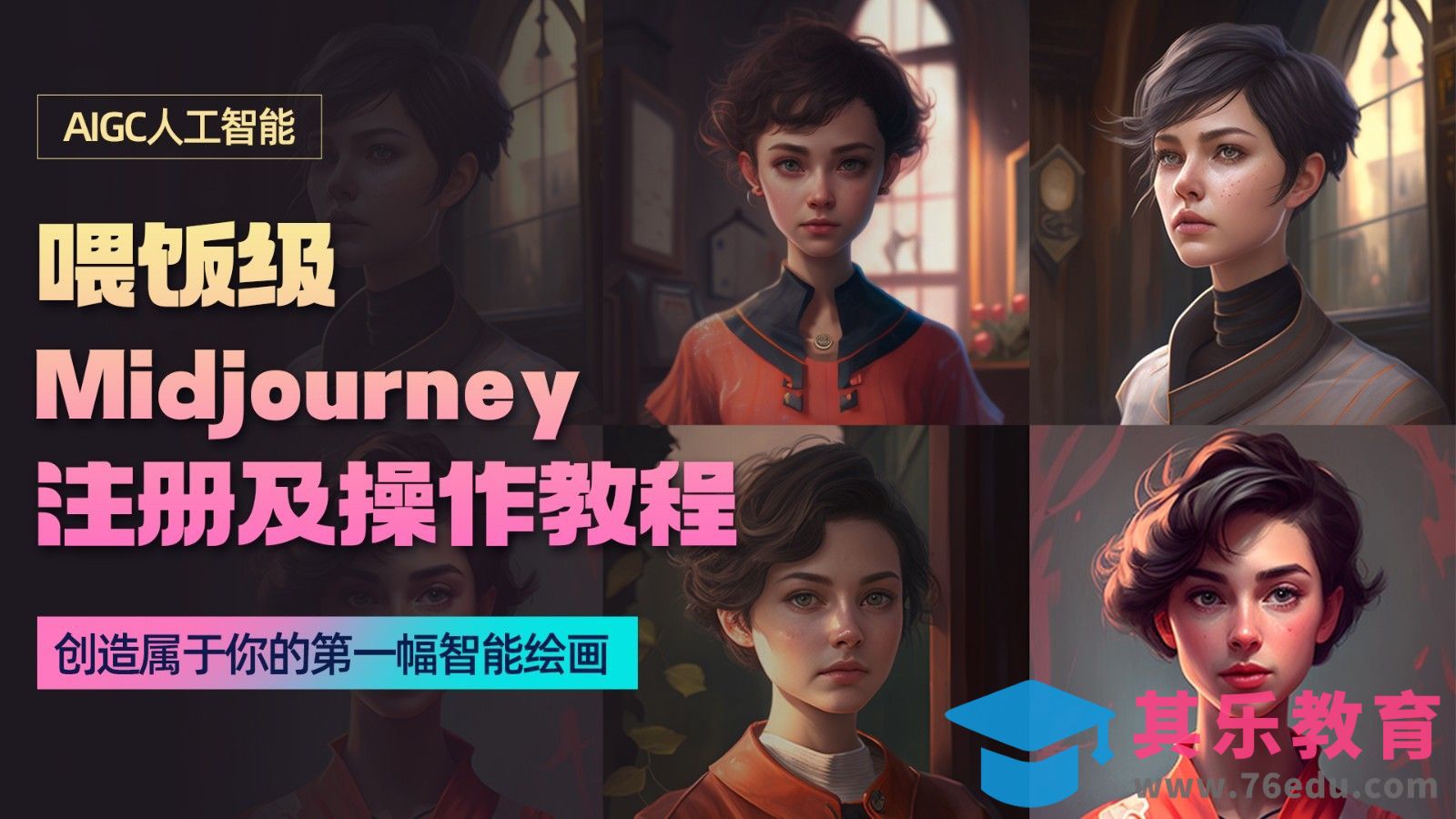【喂饭级】Midjourney注册与实操[虎课网AICG人工智能视频教程][MP4高清全集 ]-第1张图片-我要自学网