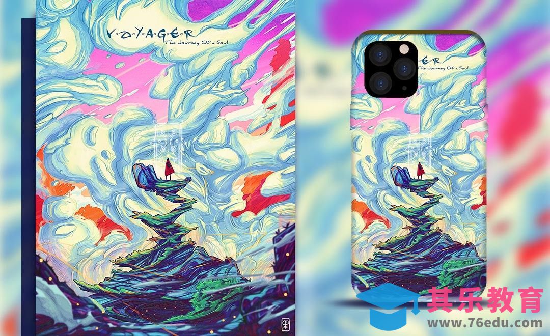 PS-《灵魂之旅》多色融合场景概念图-线稿[虎课网绘画插画视频教程][ipad商业插画MP4教程全集 ]-第1张图片-我要自学网