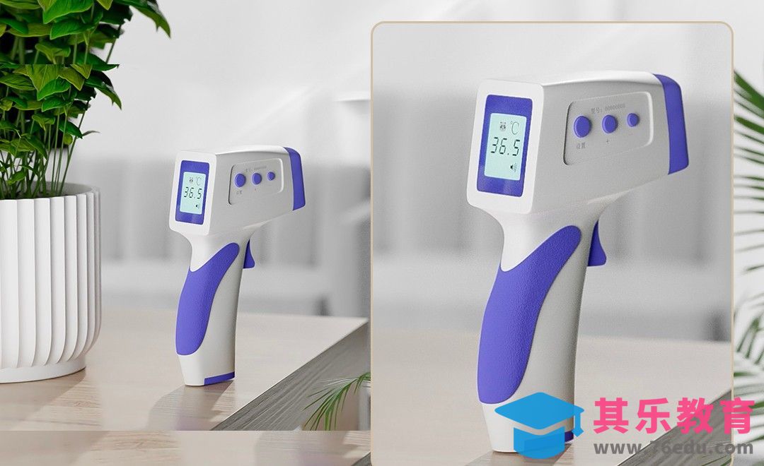 Blender-体温枪建模渲染[虎课网Blender视频教程][Blender建模教程MP4教程全集 ]-第1张图片-我要自学网