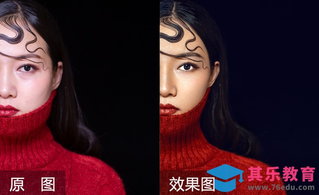 PS-半脸人像精修照片案例[虎课网手机摄影入门视频教程][MP4产品摄影教程全集 ]-第1张图片-我要自学网