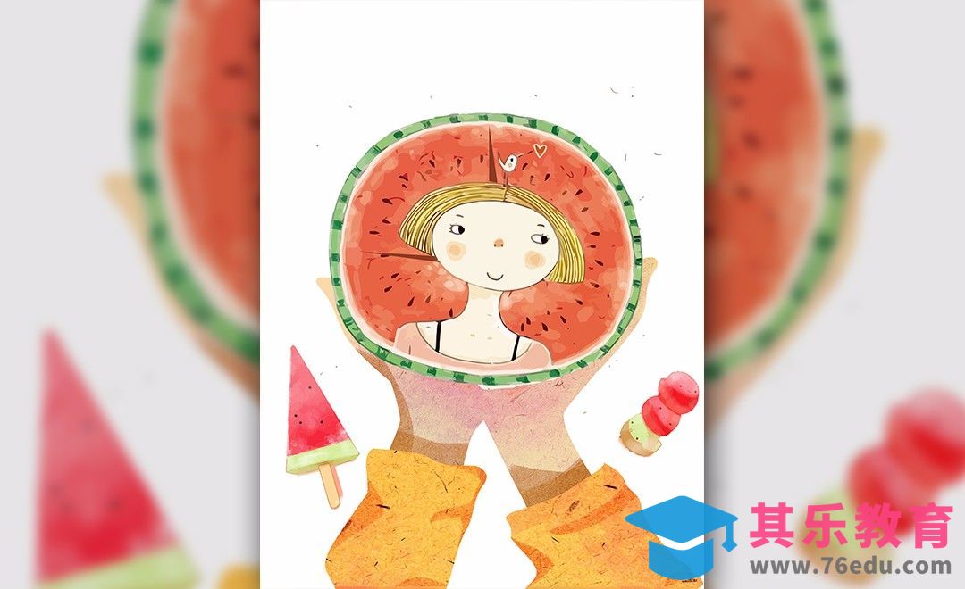 PS-鼠绘插画-夏日美人[虎课网绘画插画视频教程][ipad商业插画MP4教程全集 ]-第1张图片-我要自学网