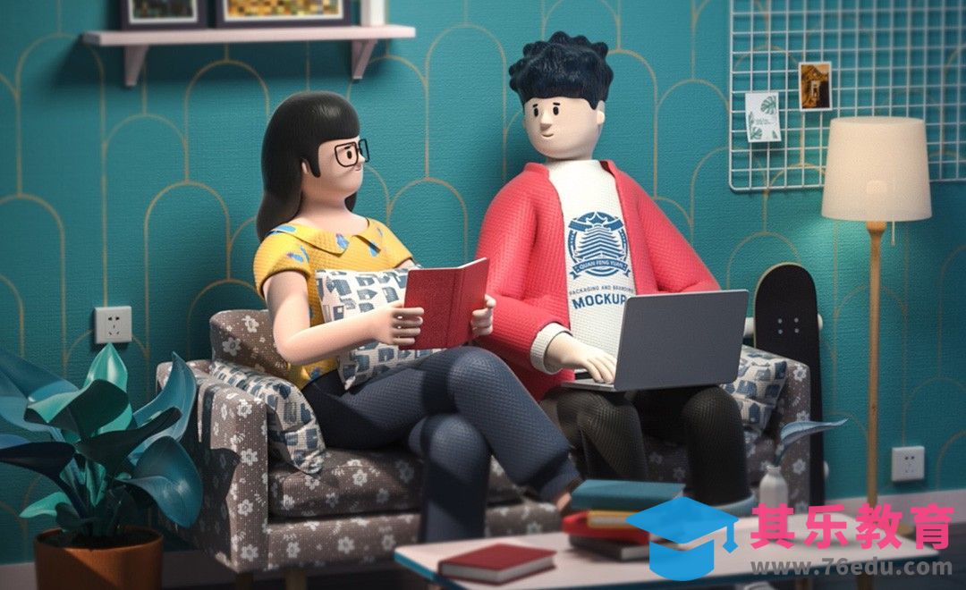 C4D-角色衣服的UV拆分与小场景渲染（上）[虎课网C4D设计视频教程][产品数码建模MP4教程全集 ]-第1张图片-我要自学网