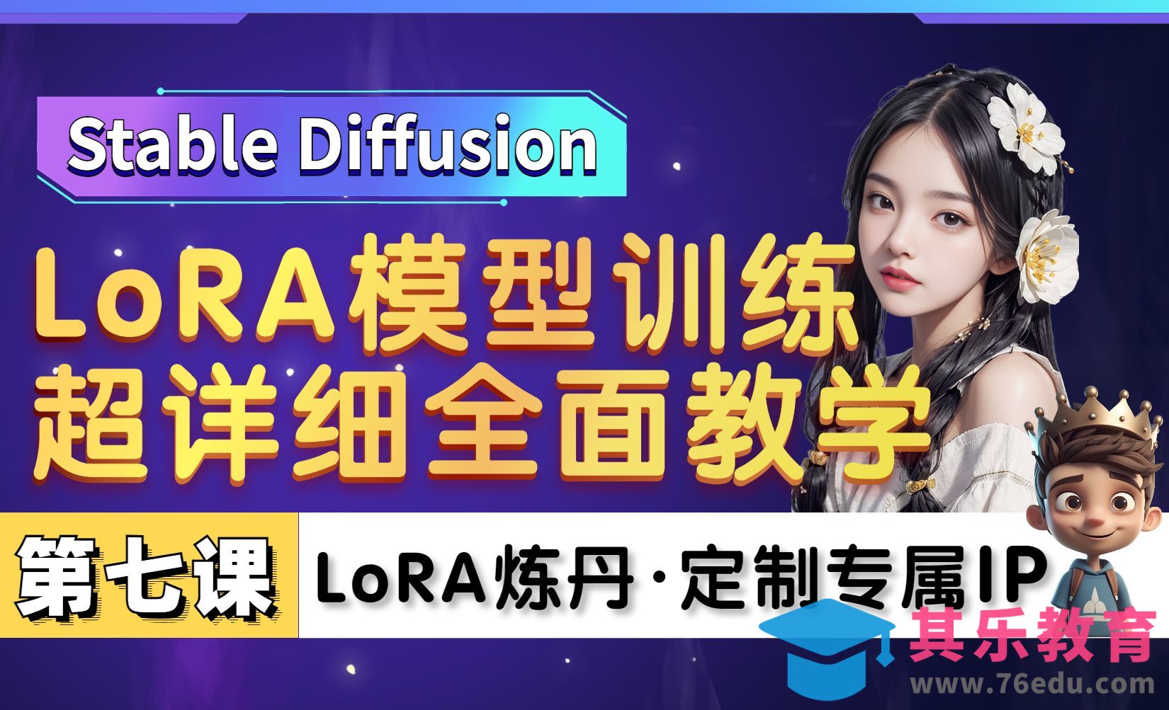 Stable Diffusion-LoRA模型训练详细教学[虎课网AICG人工智能视频教程][MP4高清全集 ]-第1张图片-我要自学网