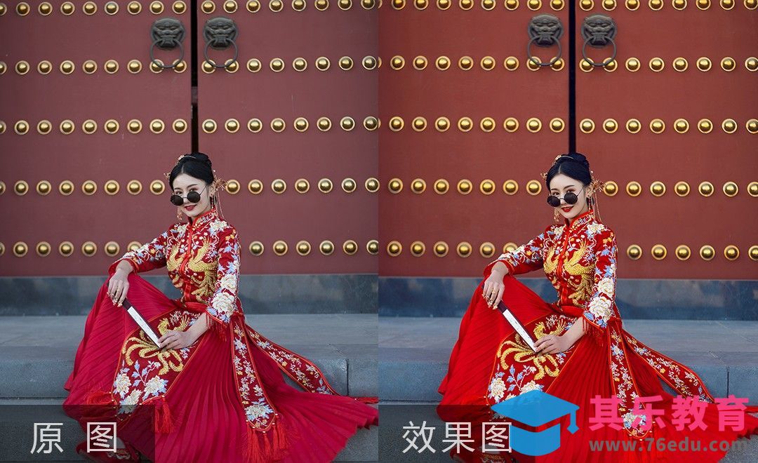 PS-影楼秀禾中国红人像修图技法[虎课网手机摄影入门视频教程][MP4产品摄影教程全集 ]-第1张图片-我要自学网