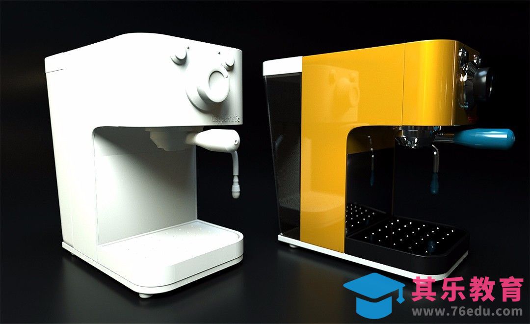 C4D-OC渲染真实咖啡机[虎课网C4D设计视频教程][产品数码建模MP4教程全集 ]-第1张图片-我要自学网