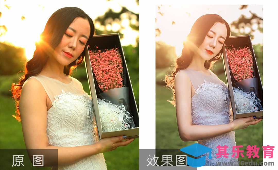 PS-夕阳人像温柔似水后期调色效果[虎课网手机摄影入门视频教程][MP4产品摄影教程全集 ]-第1张图片-我要自学网