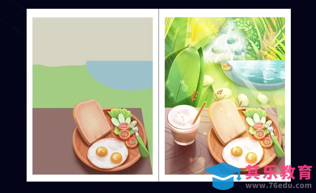 PS-板绘-美好的早晨肌理插画[虎课网绘画插画视频教程][ipad商业插画MP4教程全集 ]-第1张图片-我要自学网