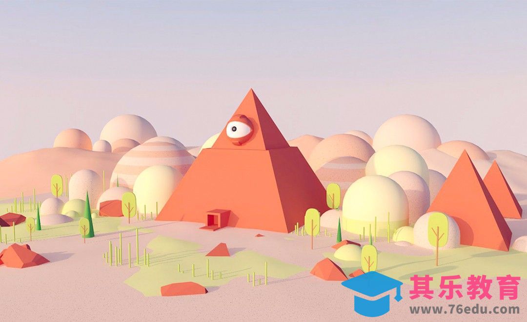 C4D-低多边形趣味卡通场景制作[虎课网C4D设计视频教程][产品数码建模MP4教程全集 ]-第1张图片-我要自学网