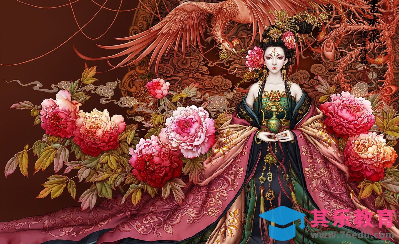 PS-线稿与画笔及画面基础润色-古风人物插画板绘（1）[虎课网绘画插画视频教程][ipad商业插画MP4教程全集 ]-第1张图片-我要自学网