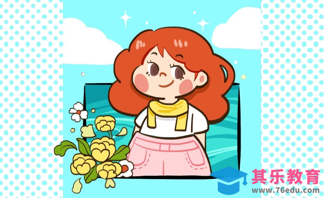 PS-简笔画-夏日小清新女孩[虎课网绘画插画视频教程][ipad商业插画MP4教程全集 ]-第1张图片-我要自学网