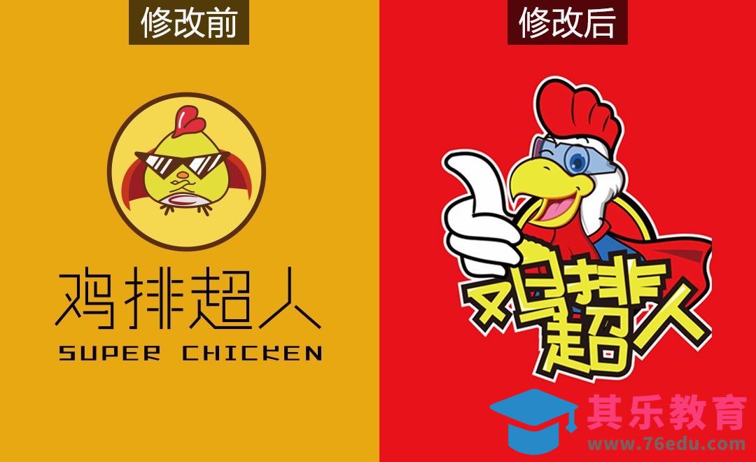 鸡排超人logo设计[虎课网品牌设计视频教程][logo包装设计教程全集MP4 ]-第1张图片-我要自学网