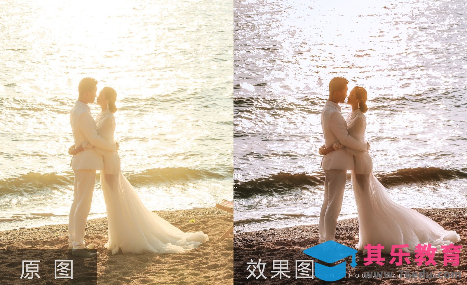 PS-海边婚纱思路定位及调色方法[虎课网手机摄影入门视频教程][MP4产品摄影教程全集 ]-第1张图片-我要自学网