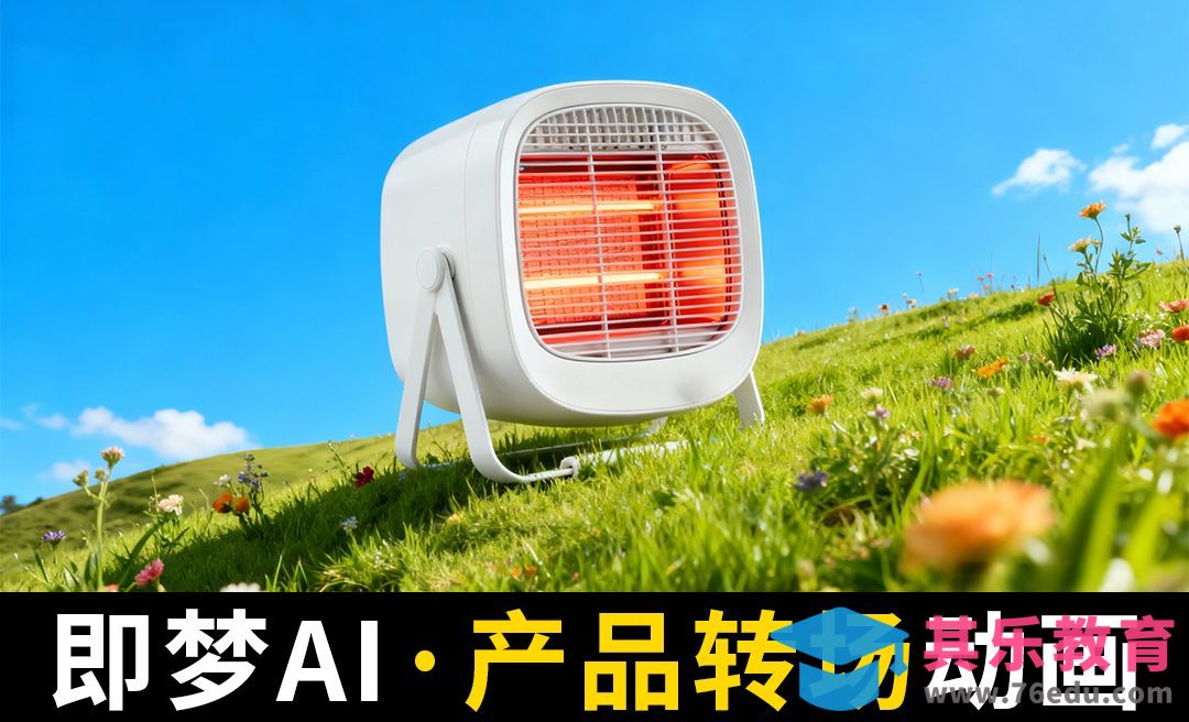 即梦AI-动画转场-取暖器[虎课网AICG人工智能视频教程][MP4高清全集 ]-第1张图片-我要自学网