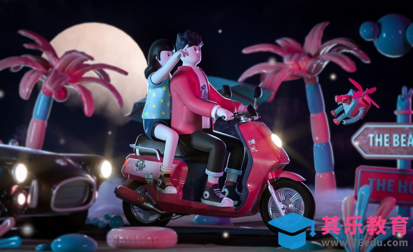 C4D-角色衣服的UV拆分与小场景渲染（下）[虎课网C4D设计视频教程][产品数码建模MP4教程全集 ]-第1张图片-我要自学网