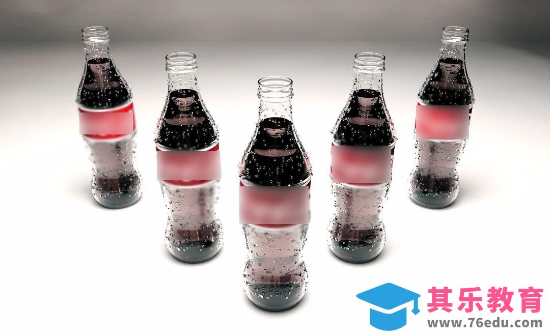C4D+PS-带水珠可乐瓶制作[虎课网C4D设计视频教程][产品数码建模MP4教程全集 ]-第1张图片-我要自学网