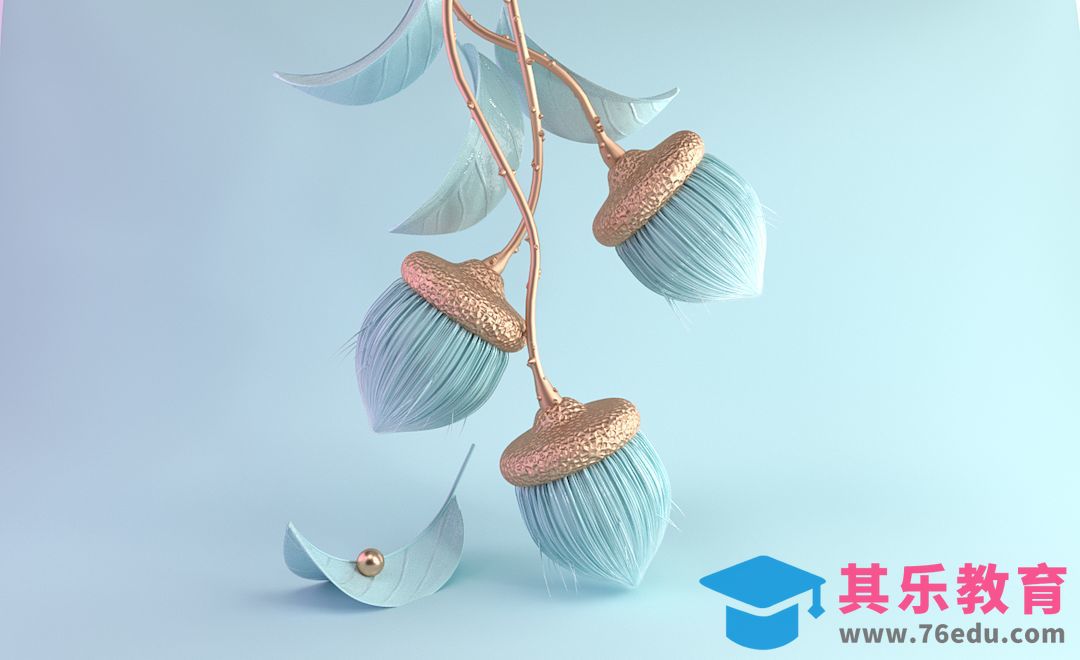 C4D+CR-创意松果[虎课网C4D设计视频教程][产品数码建模MP4教程全集 ]-第1张图片-我要自学网