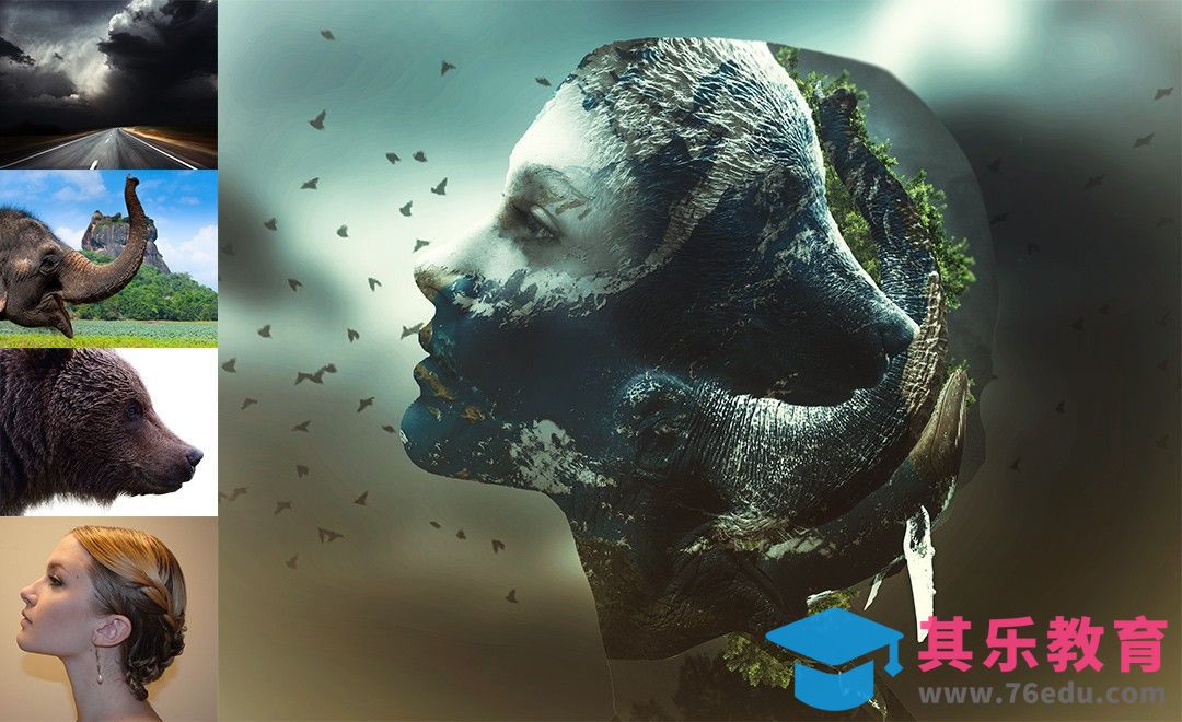 PS-“动物伙伴”主题双重曝光创意合成[虎课网最新视频教程][免费高清MP4教程全集 ]-第1张图片-我要自学网